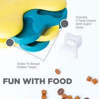 HKM-4456509 Educational Bone-shaped Food Leaker Pet Toy - Durable ABS Material in Orange, Yellow, and Blue