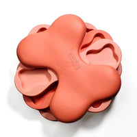HKM-4456509 Educational Bone-shaped Food Leaker Pet Toy - Durable ABS Material in Orange, Yellow, and Blue