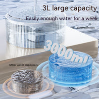 HKM-4457533 Pet Automatic Water Fountain 3L Mute Flow Water Dispenser for Cats - ABS Material