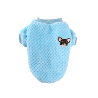 HKM-4458045 Warm and Fashionable Dog Sweater for Autumn and Winter in Blue and Pink Velvet
