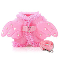 HKM-445907 Angel Wings Pink Traction Belt for Pets - Available in S, M, L Sizes