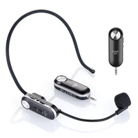 HKM-445907 UHF Wireless Headset with Microphone and Receiver, Compact Design, 30m Range, USB Rechargeable Battery