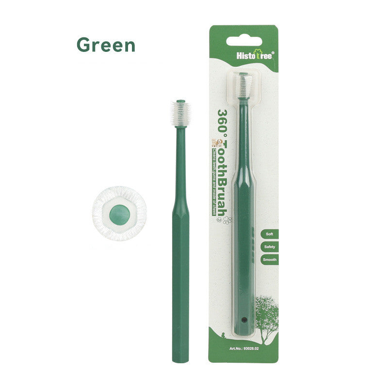 HKM-4459325 360-Degree Pet Oral Care Toothbrush in Multiple Head Shapes and Colors