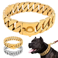HKM-4459453 Durable Stainless Steel Dog Chain Collar - Available in 45cm & 50cm Sizes