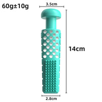 HKM-4460093 Toothpaste-type TPR Stick Pet Toy for Molar Relief in Gentle Blue, Cherry Blossom Powder, Avocado Green, and Purple