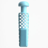 HKM-4460093 Toothpaste-type TPR Stick Pet Toy for Molar Relief in Gentle Blue, Cherry Blossom Powder, Avocado Green, and Purple