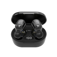 HKM-446227 Mini Bluetooth 5.0 Wireless Headset with Battery Display, Voice Control, and Stereo Sound