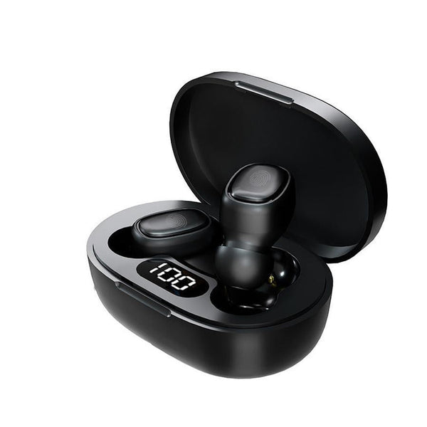 HKM-446227 Mini Bluetooth 5.0 Wireless Headset with Battery Display, Voice Control, and Stereo Sound