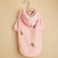 HKM-4462525 Pet Hoodie with Avocado Print for Cats and Dogs in Polyester Material