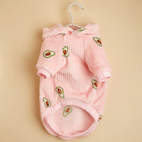 HKM-4462525 Pet Hoodie with Avocado Print for Cats and Dogs in Polyester Material