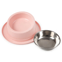 HKM-4463421 Stainless Steel Non-Slip Cat Bowl with Tilted Design for Easy Feeding