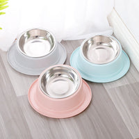 HKM-4463421 Stainless Steel Non-Slip Cat Bowl with Tilted Design for Easy Feeding