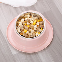 HKM-4463421 Stainless Steel Non-Slip Cat Bowl with Tilted Design for Easy Feeding