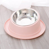 HKM-4463421 Stainless Steel Non-Slip Cat Bowl with Tilted Design for Easy Feeding