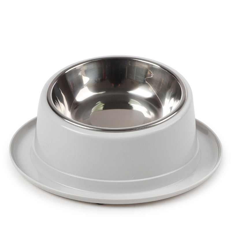 HKM-4463421 Stainless Steel Non-Slip Cat Bowl with Tilted Design for Easy Feeding
