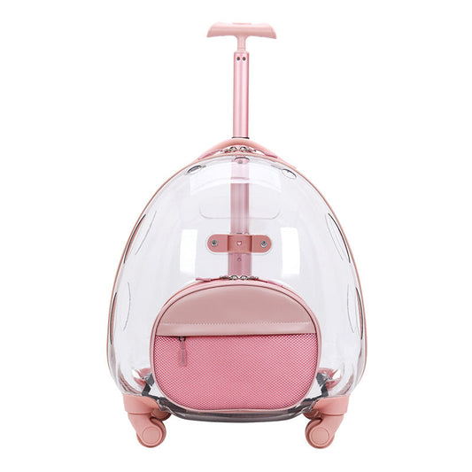 HKM-4463677 Transparent Travel Pet Suitcase for Dogs and Cats, Medium Soft PVC, Capacity 12.50kg