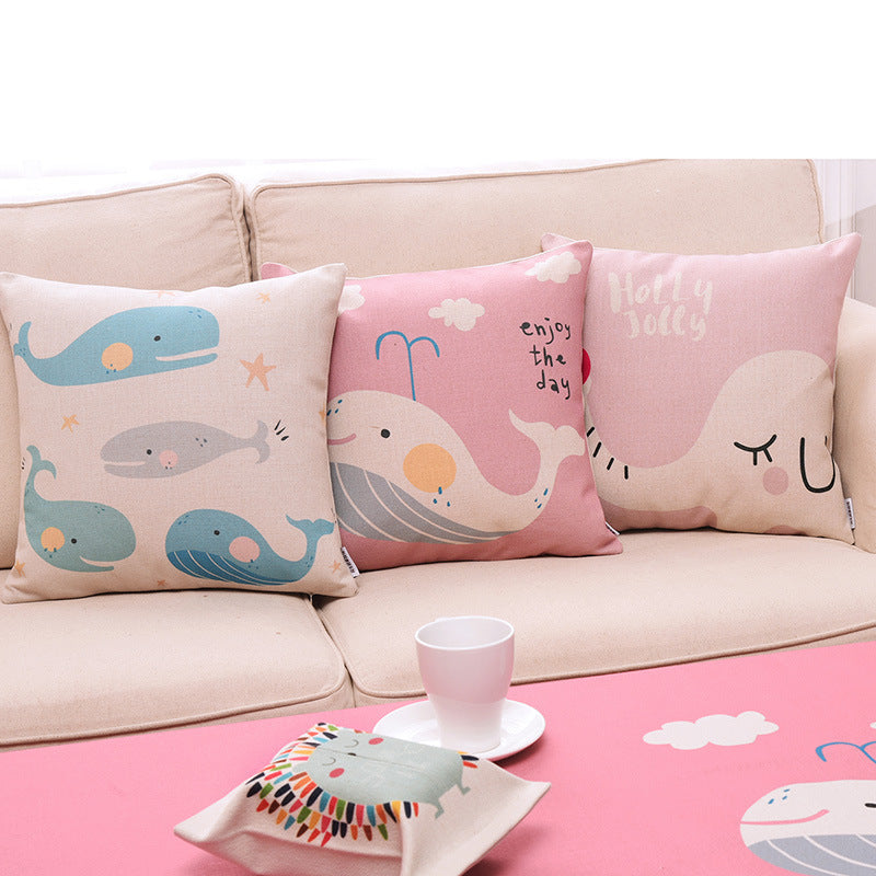 HKM-446419 Cute Cotton and Linen Art Throw Pillow Cushion with Various Animal Designs, Multiple Sizes Available