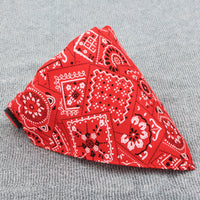 HKM-4464829 Adjustable Twill Cotton Neck Scarf for Dogs and Cats - Stylish and Comfortable Pet Bandana Collar
