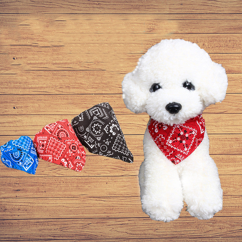 HKM-4464829 Adjustable Twill Cotton Neck Scarf for Dogs and Cats - Stylish and Comfortable Pet Bandana Collar