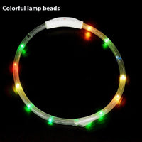 HKM-4465213 USB Rechargeable LED Glowing Pet Collar - Multiple Color Options Available
