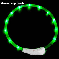 HKM-4465213 USB Rechargeable LED Glowing Pet Collar - Multiple Color Options Available