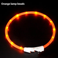 HKM-4465213 USB Rechargeable LED Glowing Pet Collar - Multiple Color Options Available