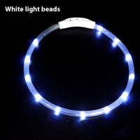 HKM-4465213 USB Rechargeable LED Glowing Pet Collar - Multiple Color Options Available