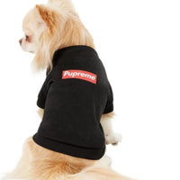HKM-4465597 Lightweight Cotton Pet T-Shirt for All Seasons - Available in Black & White, Sizes S to XXL