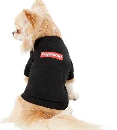 HKM-4465597 Lightweight Cotton Pet T-Shirt for All Seasons - Available in Black & White, Sizes S to XXL