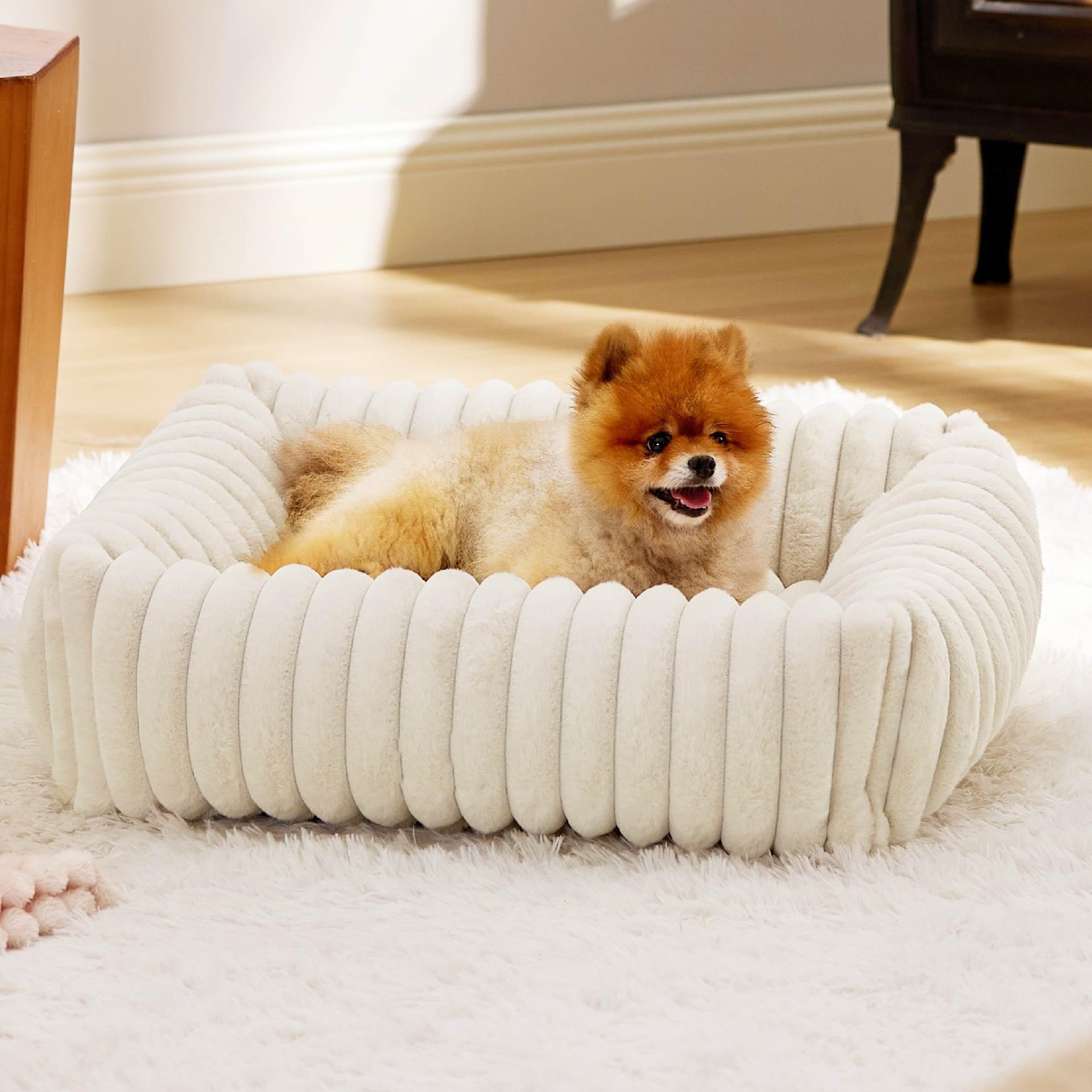 HKM-4467261 Cozy Winter Cat and Dog Bed - Soft Pet Mat with Cushioned Support in Multiple Sizes