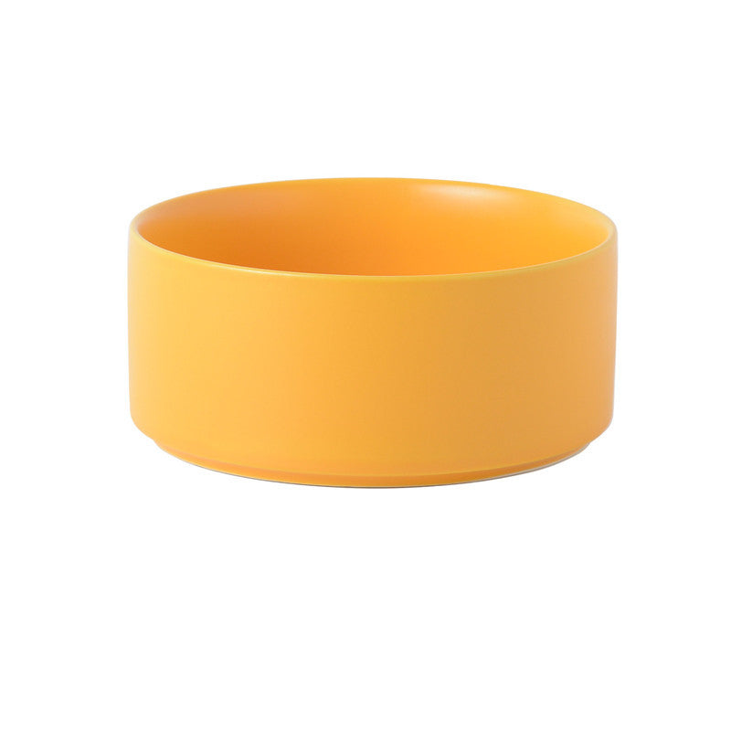 HKM-4467389 Dual Ceramic Cat Bowl Set - Pottery Pet Feeding & Drinking Bowls in Various Colors