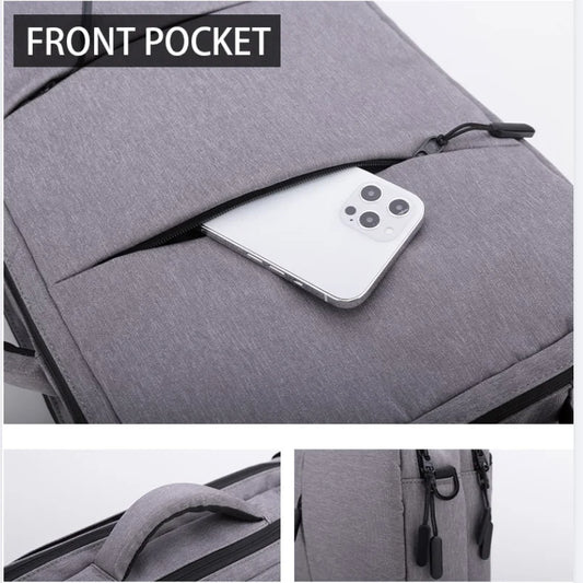HKM-446739 Waterproof Large Capacity Polyester Laptop Briefcase for Men, Stylish Notebook Shoulder Bag