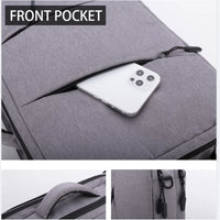 HKM-446739 Waterproof Large Capacity Polyester Laptop Briefcase for Men, Stylish Notebook Shoulder Bag