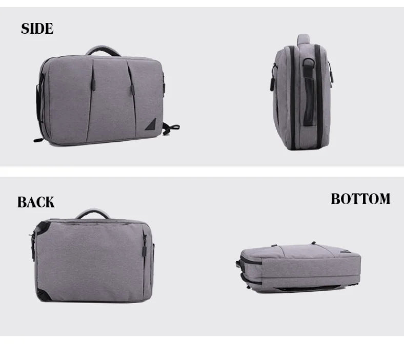 HKM-446739 Waterproof Large Capacity Polyester Laptop Briefcase for Men, Stylish Notebook Shoulder Bag