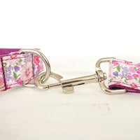 HKM-4469181 Purple Flower Fairy Bow Tie Dog Leash and Collar Set in Various Sizes