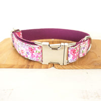 HKM-4469181 Purple Flower Fairy Bow Tie Dog Leash and Collar Set in Various Sizes