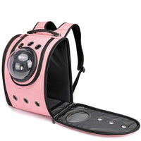 HKM-4469437 Leather Pet Carrier Backpack with Transparent Cover for Dogs and Cats, 13kg Capacity, Available in Multiple Colors