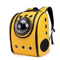 HKM-4469437 Leather Pet Carrier Backpack with Transparent Cover for Dogs and Cats, 13kg Capacity, Available in Multiple Colors