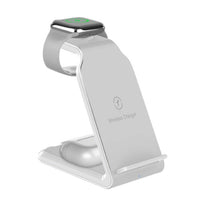 HKM-447059 Three-in-One Vertical Wireless Charger 15W Fast Charging Stand with Type-C Interface