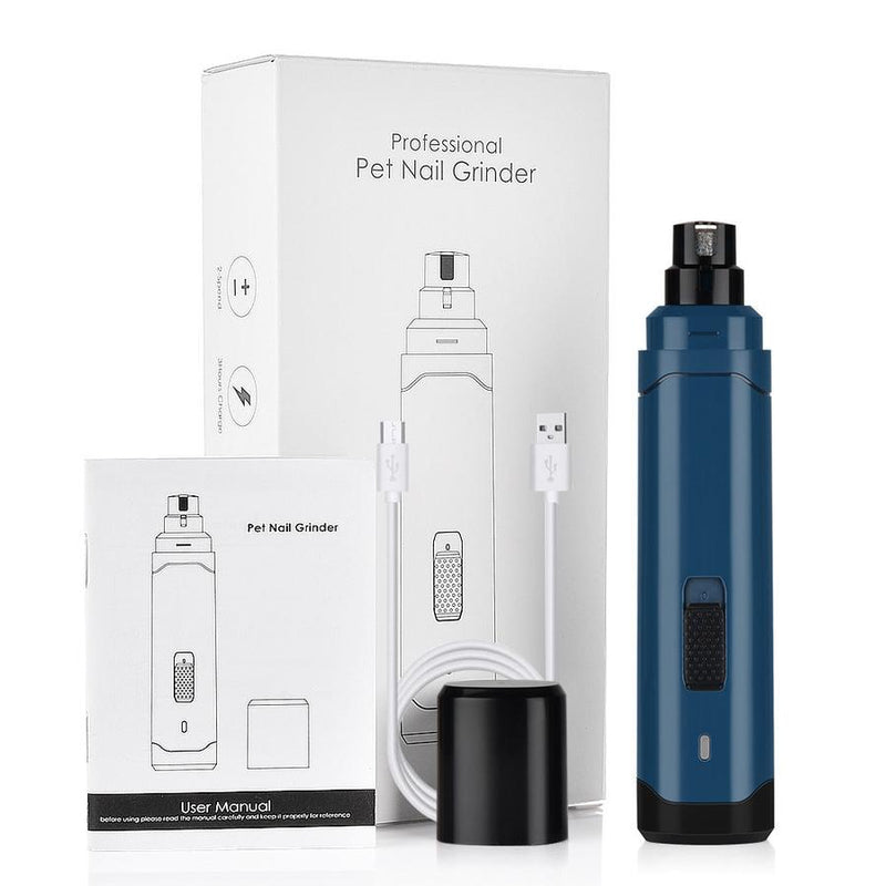 HKM-447251 Automatic Pet Nail Polisher for Cats and Dogs - USB Rechargeable Nail Clipper with Dual Speed Settings