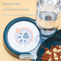 HKM-4473149 Plastic Double Bowl Anti-Roll Cat Feeding Set in Multiple Colors