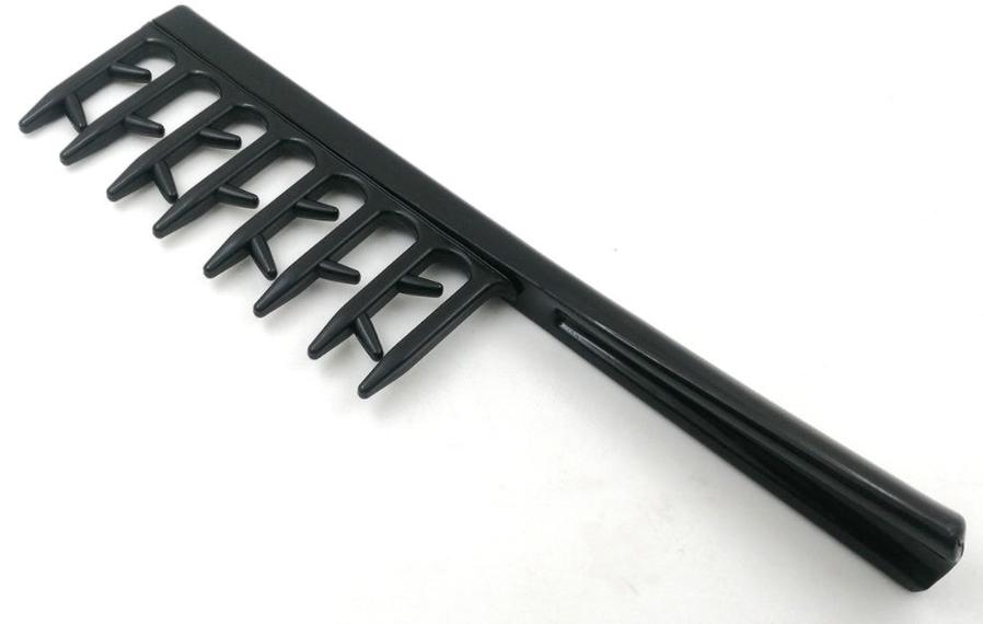 HKM-447315 Folding Makeup Brush Set with Plastic Bifurcated Tooth Comb - Portable and Lightweight