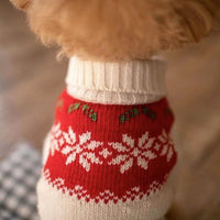 HKM-4473533 Festive Pet Sweater for Autumn and Winter with Elk and Christmas Designs in Multiple Sizes