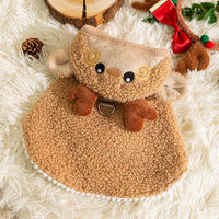 HKM-4473533 Festive Pet Sweater for Autumn and Winter with Elk and Christmas Designs in Multiple Sizes