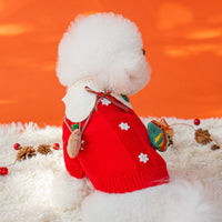 HKM-4473533 Festive Pet Sweater for Autumn and Winter with Elk and Christmas Designs in Multiple Sizes