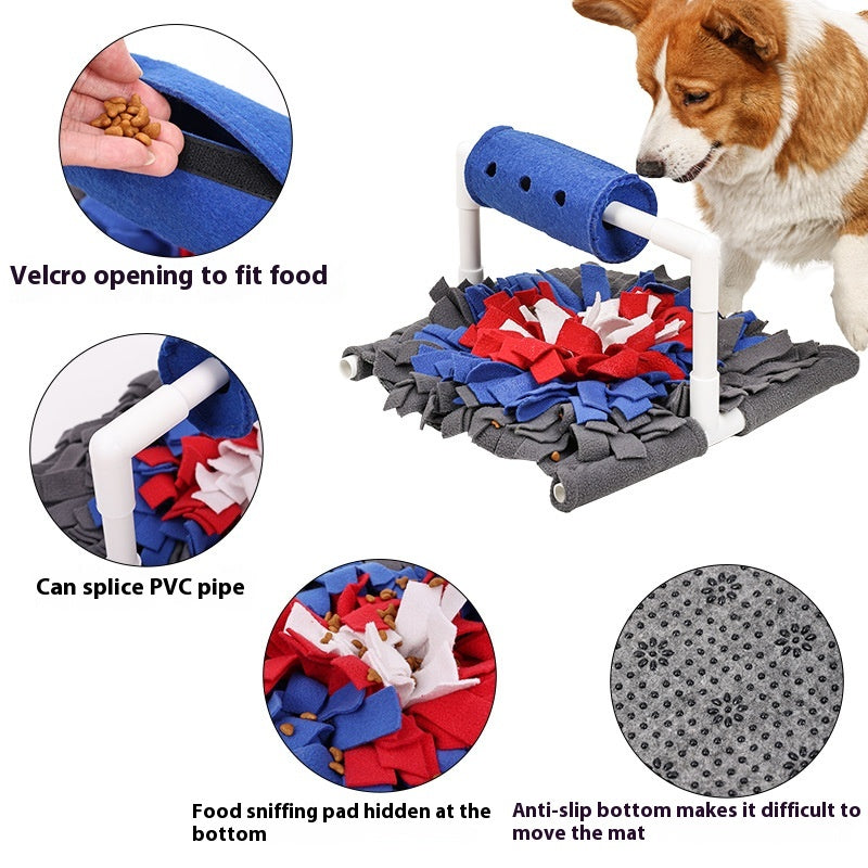 HKM-4473789 Blue Dog Food Leakage Smell Educational Pet Toy Made of Durable Polyester