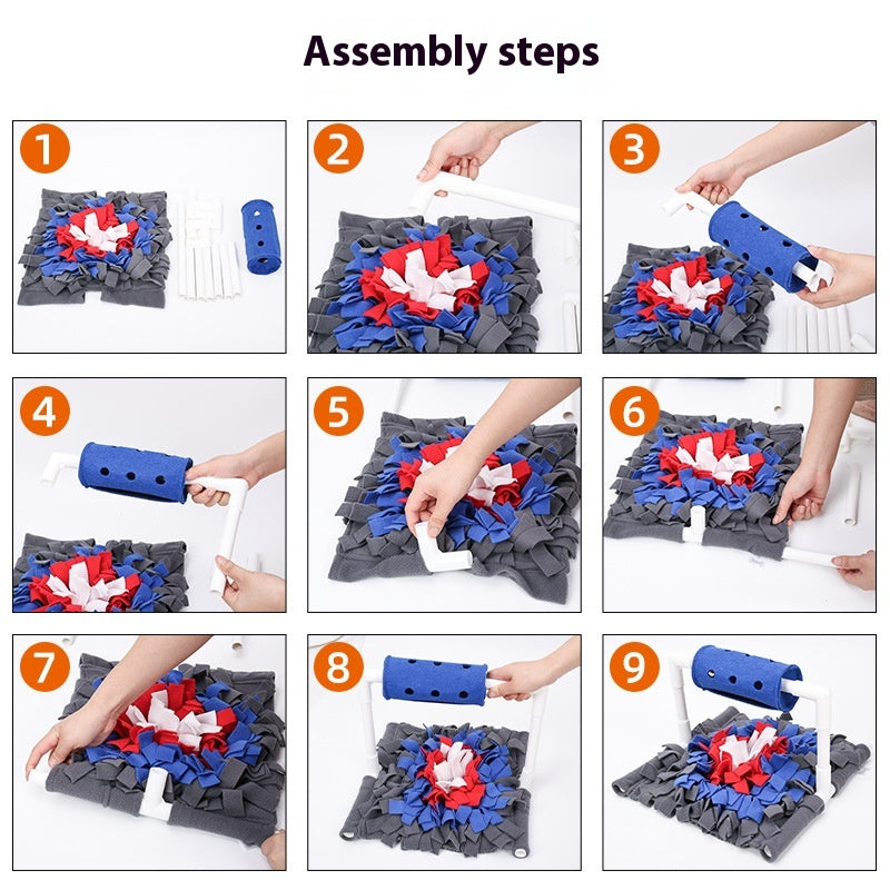 HKM-4473789 Blue Dog Food Leakage Smell Educational Pet Toy Made of Durable Polyester
