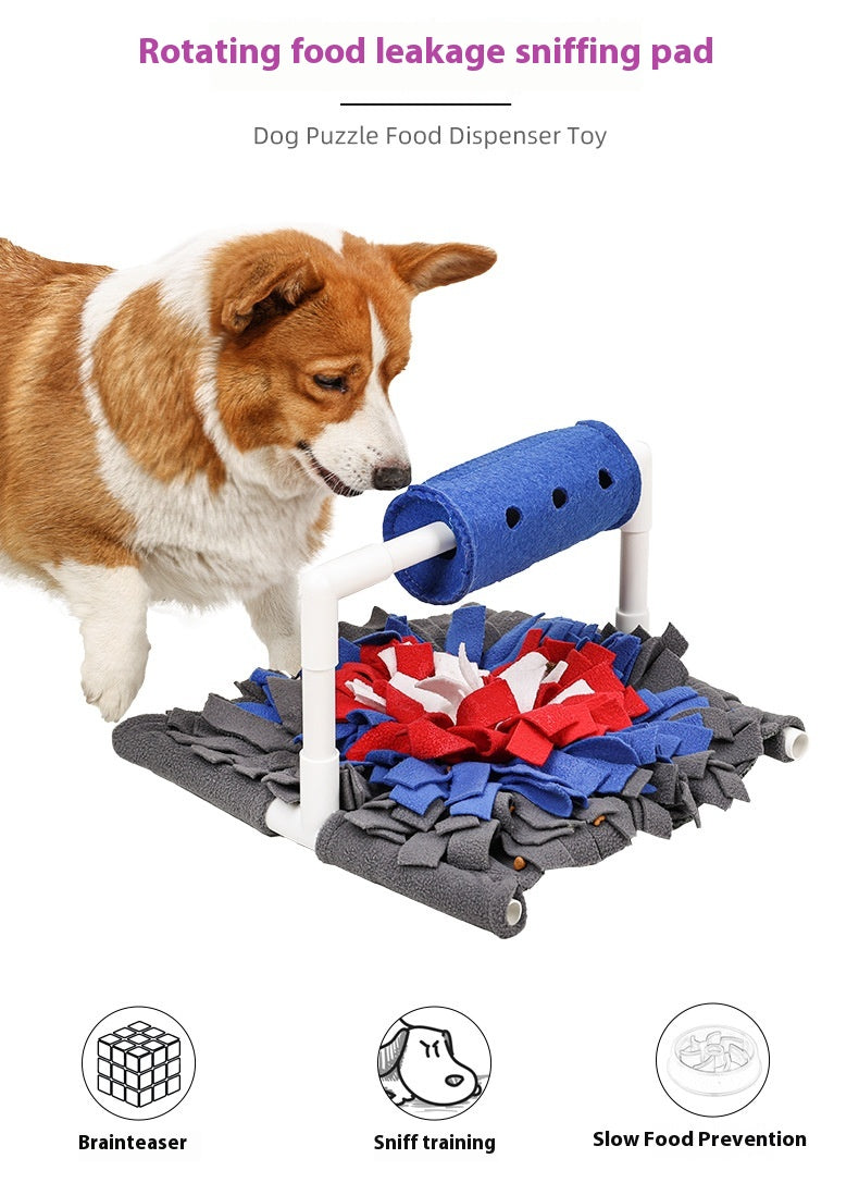 HKM-4473789 Blue Dog Food Leakage Smell Educational Pet Toy Made of Durable Polyester