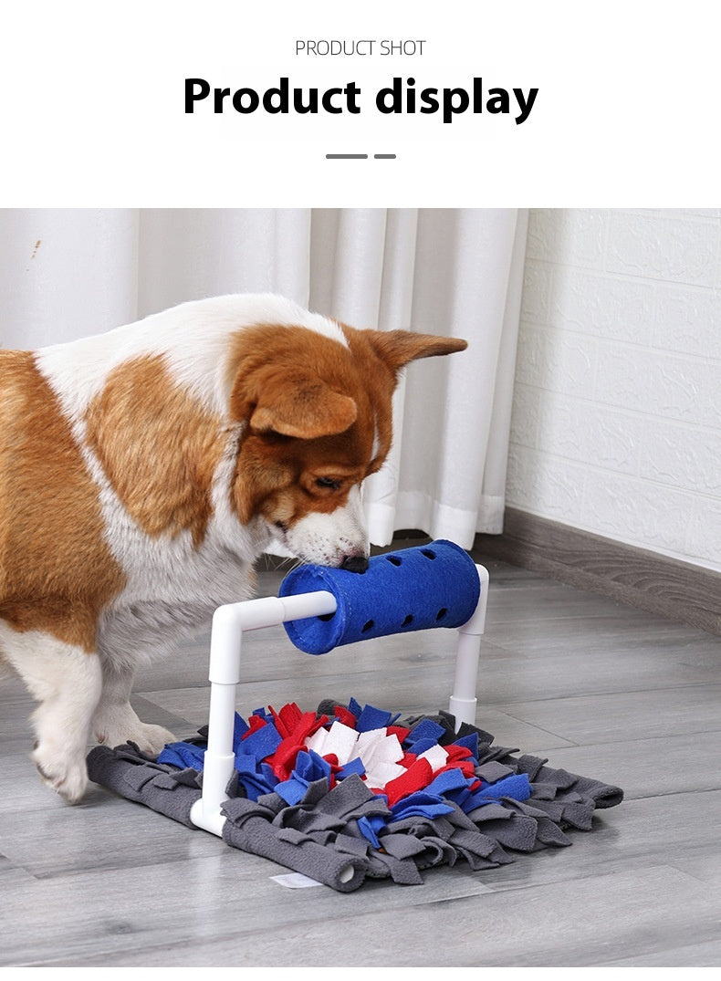 HKM-4473789 Blue Dog Food Leakage Smell Educational Pet Toy Made of Durable Polyester