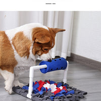 HKM-4473789 Blue Dog Food Leakage Smell Educational Pet Toy Made of Durable Polyester